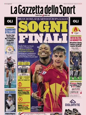 Prima pagina La Gazzetta dello Sport (16 marzo 2024)