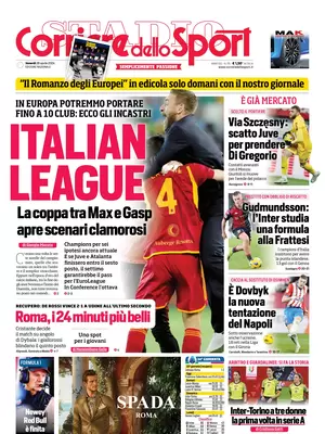 Prima pagina Corriere dello Sport (26 aprile 2024)
