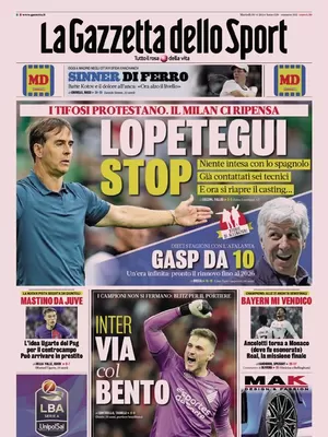 Prima pagina La Gazzetta dello Sport (1° maggio 2024)