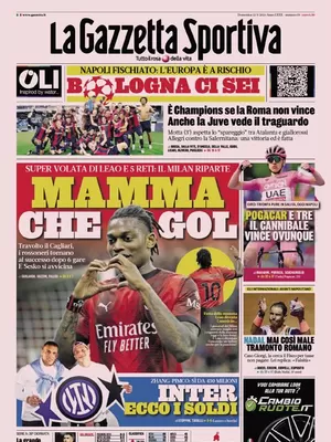 Prima pagina La Gazzetta dello Sport (12 maggio 2024)