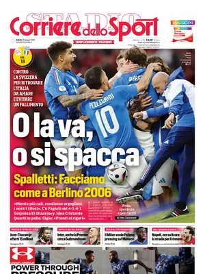 Prima pagina Corriere dello Sport (29 giugno 2024)