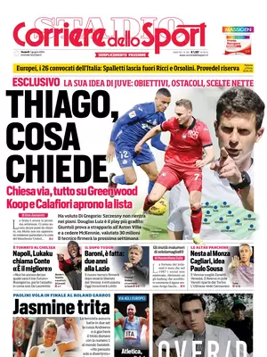 Prima pagina Corriere dello Sport (7 giugno 2024)