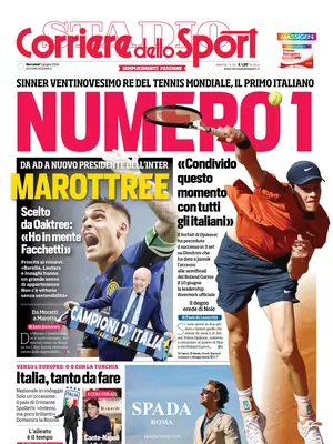 Prima pagine Corriere dello Sport (5 giugno 2024)