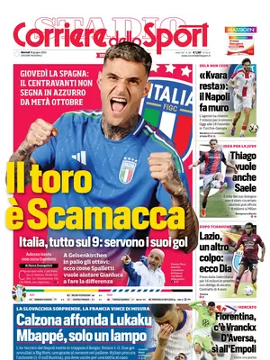 Prima pagina Corriere dello Sport (18 giugno 2024)