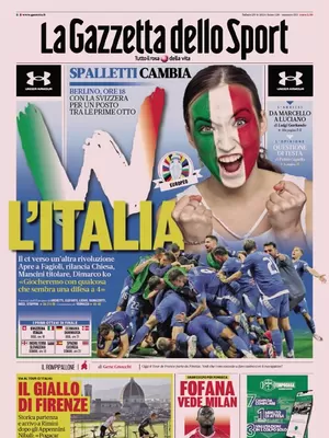 Prima pagina La Gazzetta dello Sport (29 giugno 2024)