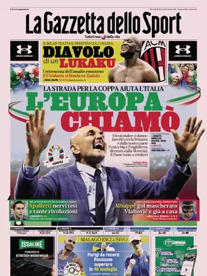 Prima pagina La Gazzetta dello Sport (26 giugno 2024)