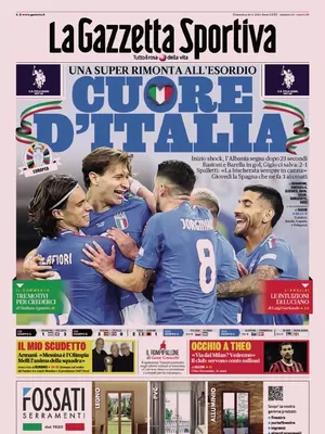 Prima pagina La Gazzetta dello Sport (16 giugno 2024)