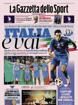 Prima pagina La Gazzetta dello Sport (13 giugno 2024)