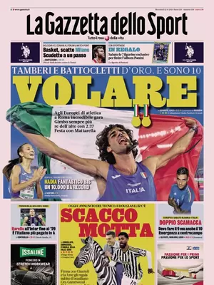 Prima pagina La Gazzetta dello Sport (12 giugno 2024)