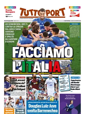 Prima pagina Tuttosport (20 giugno 2024)