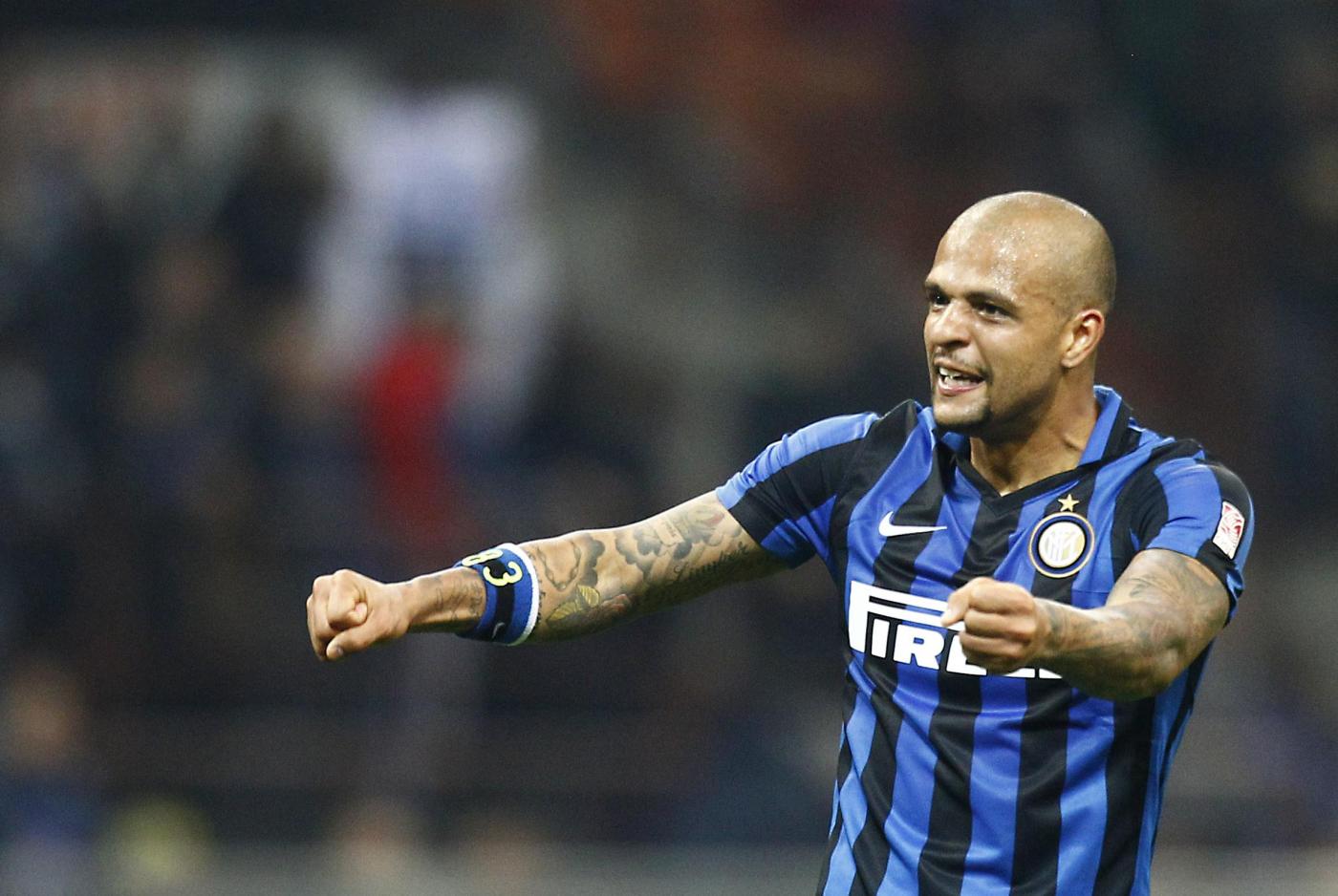 Felipe Melo con la maglia dell'Inter