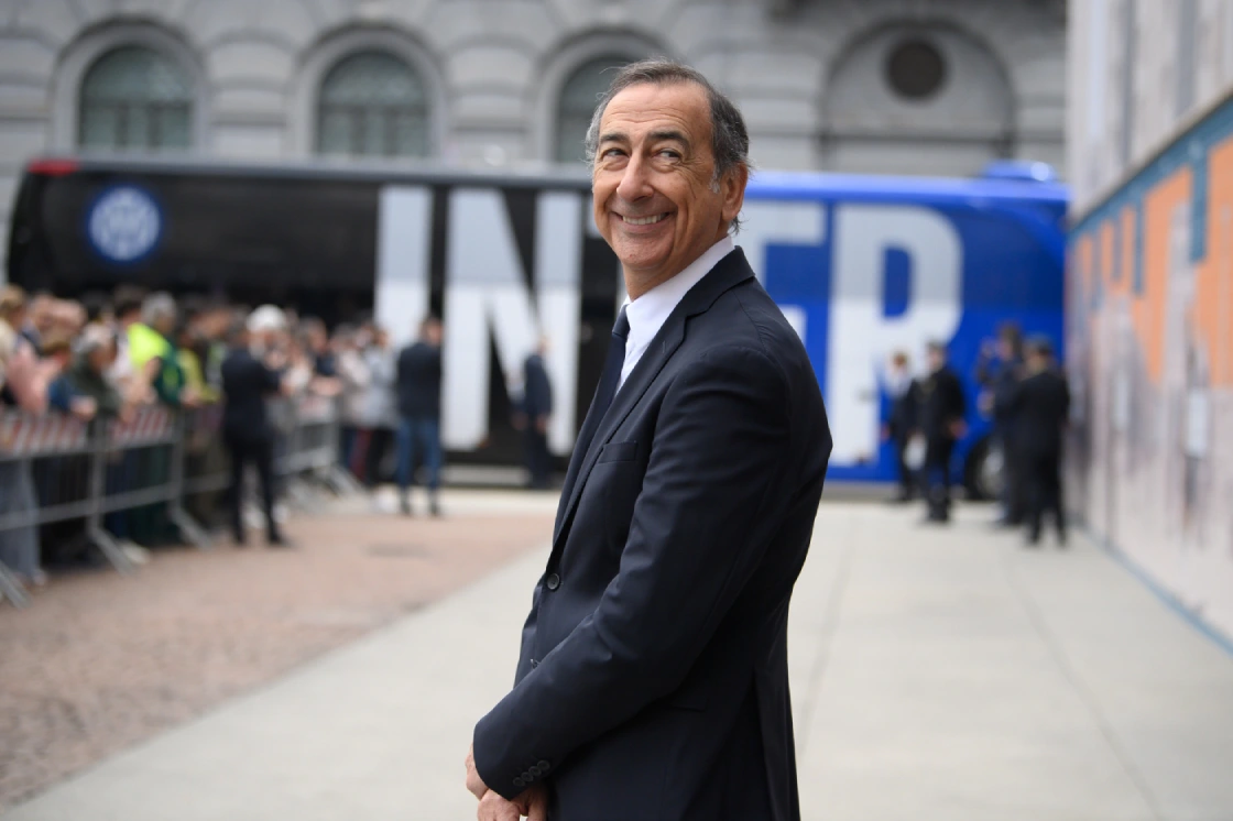 Giuseppe Sala Inter PSG maxischermo San Siro