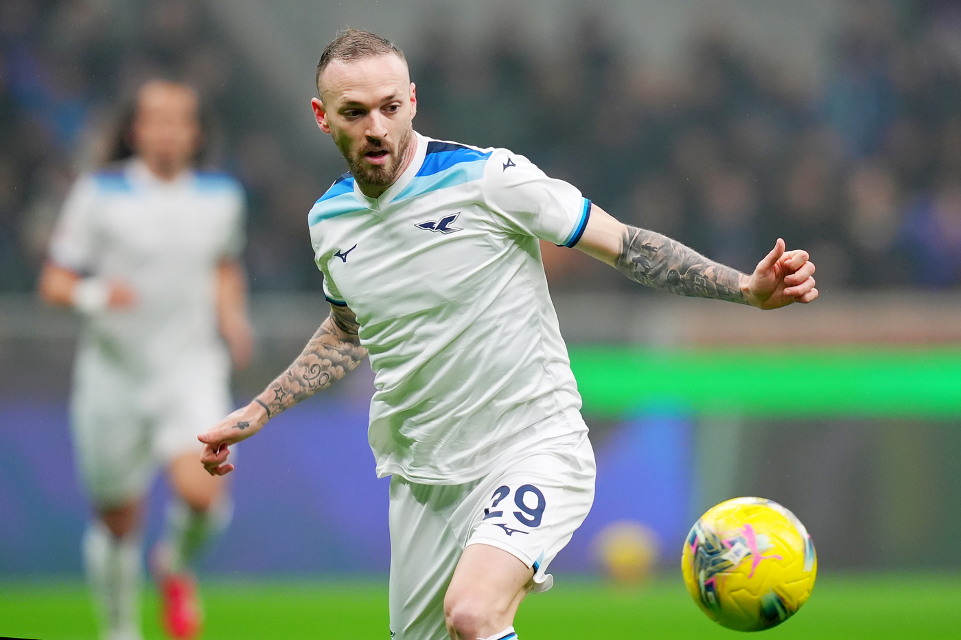 Il terzino della Lazio Manuel Lazzari in campo in Coppa Italia contro l'Inter Nerazzurrisiamonoi.it
