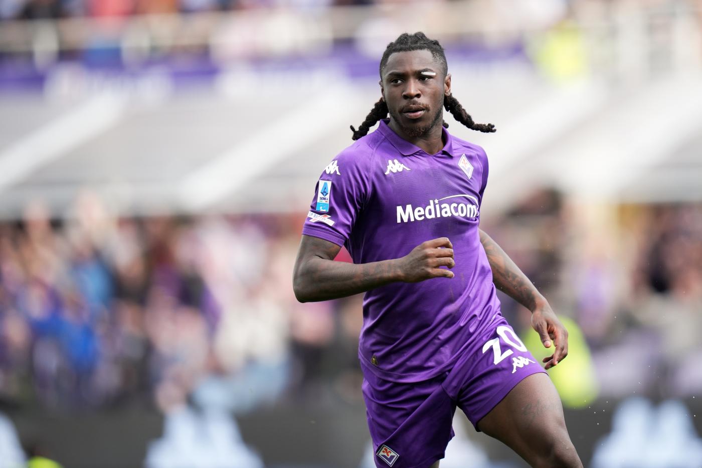 L'attaccante Moise Kean in campo con la Fiorentina in Serie A Nerazzurrisiamonoi.it