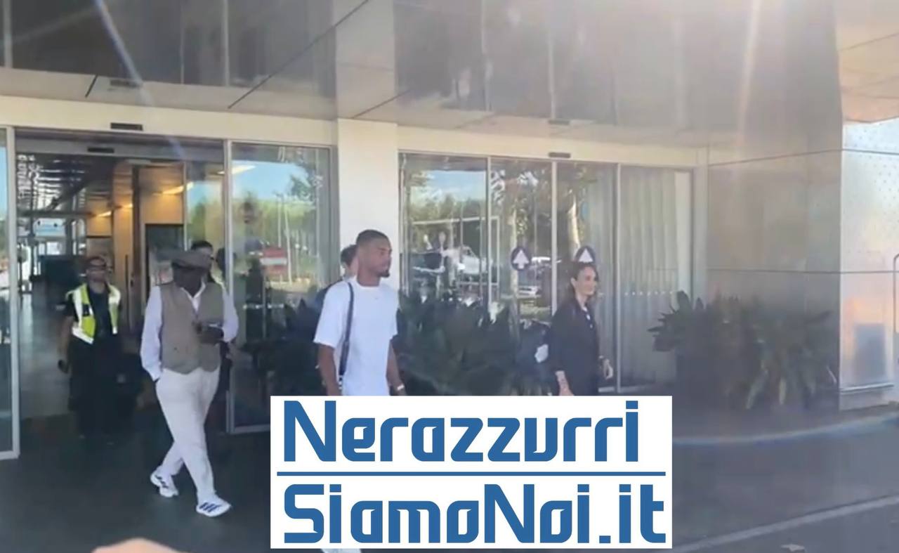 Andy Diouf arrivo Linate Inter