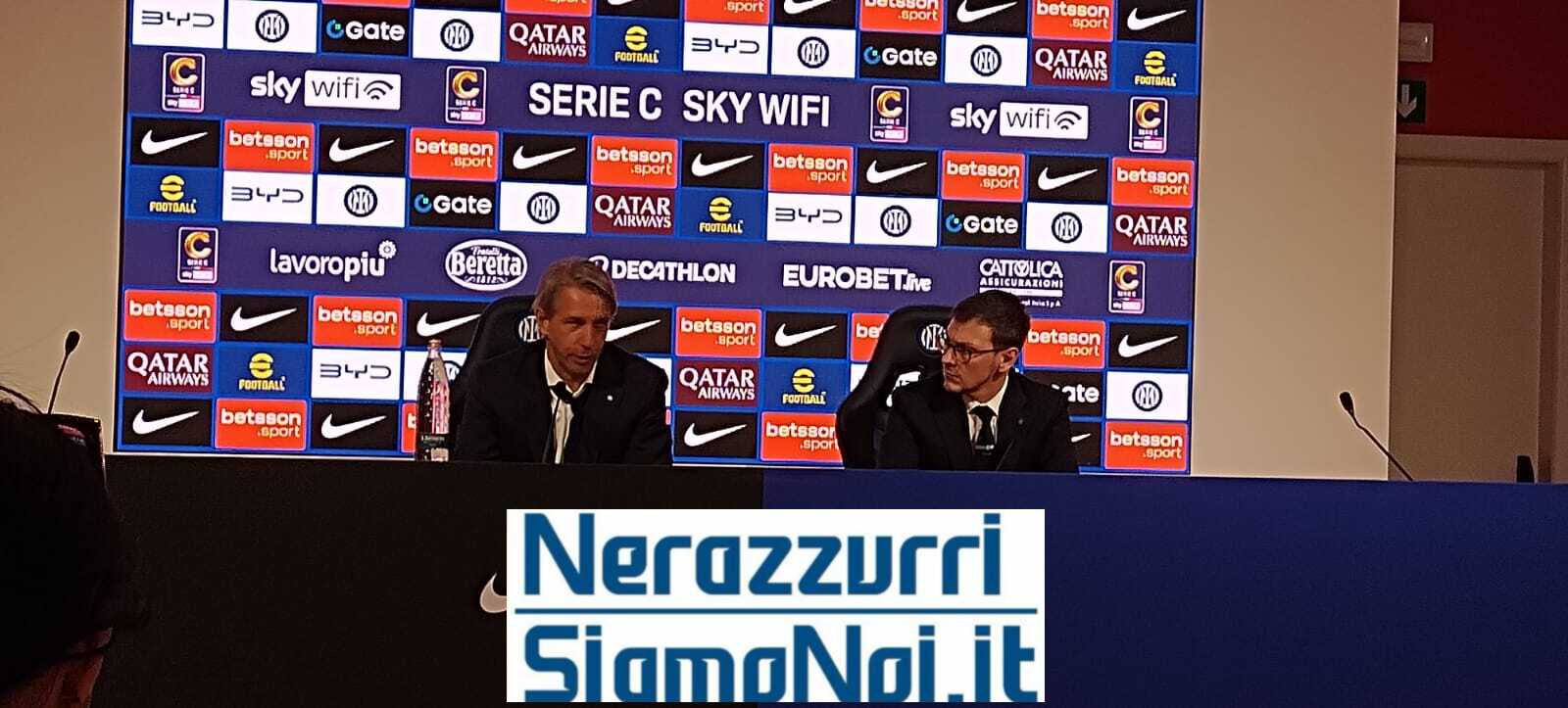 Stefano Vecchi durante la conferenza stampa a margine di Inter U23-Pro Patria (31 agosto 2025)