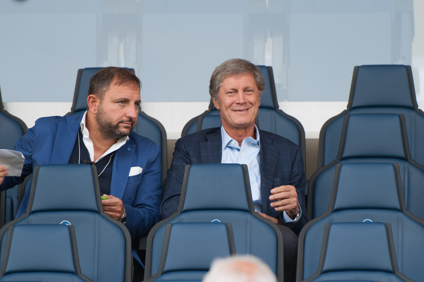 Fulvio Collovati assiste alla partita Albinoleffe-Pro Patria di Lega Pro della stagione 2015-2016 Nerazzurrisiamonoi.it