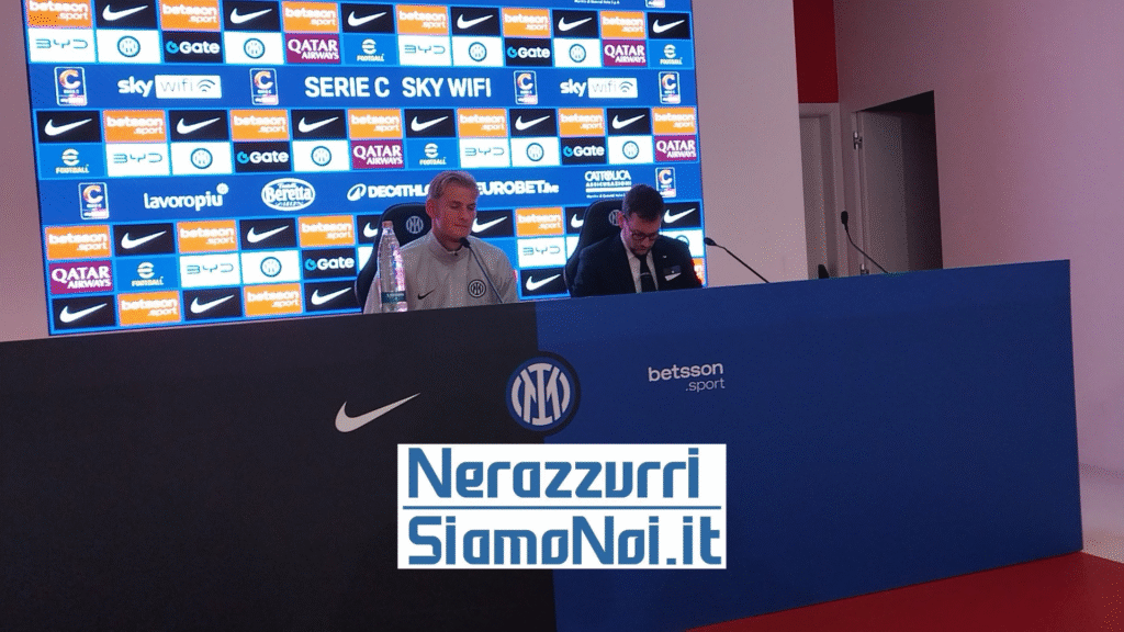 Jan Zuberek in conferenza stampa I Inter U23 Ospitaletto (5 ottobre 2025)