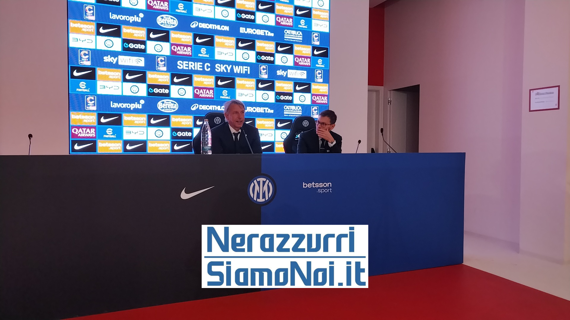 Stefano Vecchi in conferenza stampa I Inter U23 Ospitaletto (5 ottobre 2025)