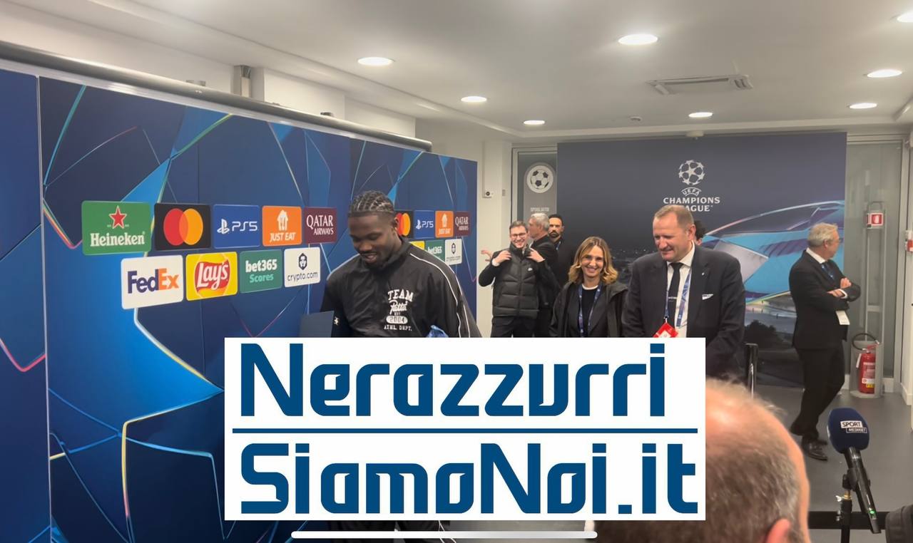 Thuram in zona mista dopo Inter-Slavia Praga (30 settembre 2025)