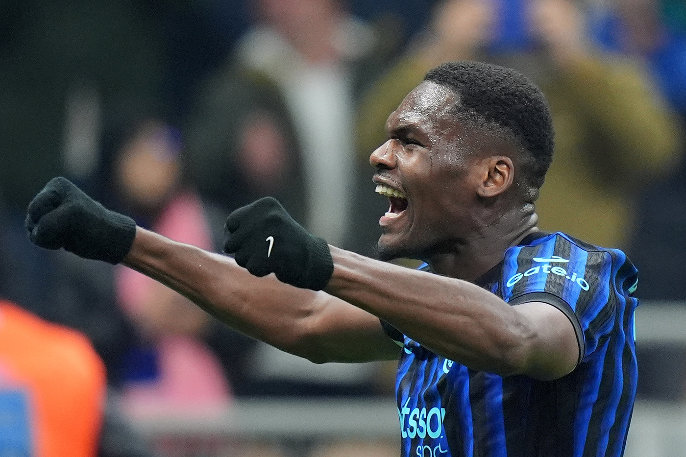 nerazzurrisiamonoi-bonny-inter-lazio-postpartita Bonny esulta per il gol segnato alla Lazio con la maglia dell'Inter Nerazzurrisiamonoi.it