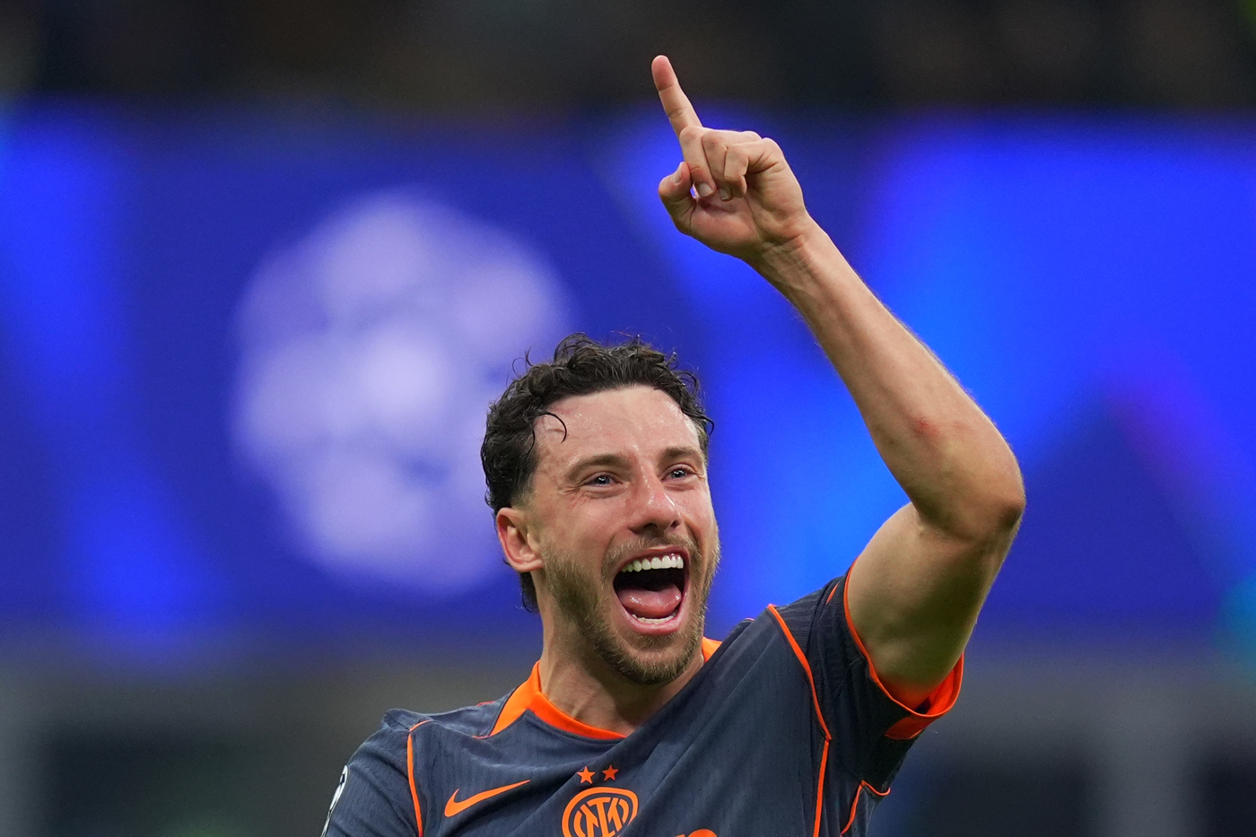 Carlos Augusto esulta per un gol segnato contro il Kairat in Champions League Nerazzurrisiamonoi.it