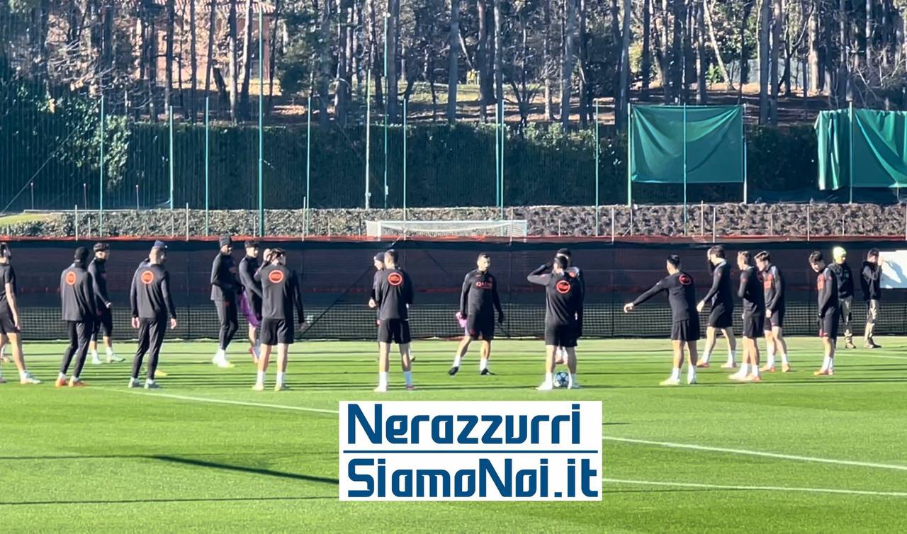 L'allenamento dell'Inter alla vigilia della sfida contro il Liverpool (8 dicembre 2025)