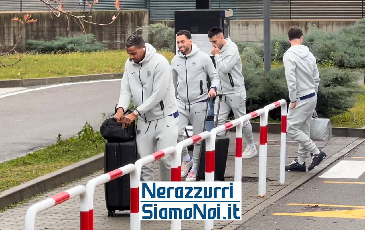 Inter in partenza per Riad (17 dicembre 2025)