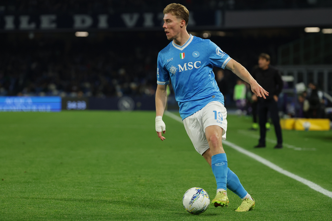Rasmus Hojlund in campo col Napoli Nerazzurrisiamonoi.it
