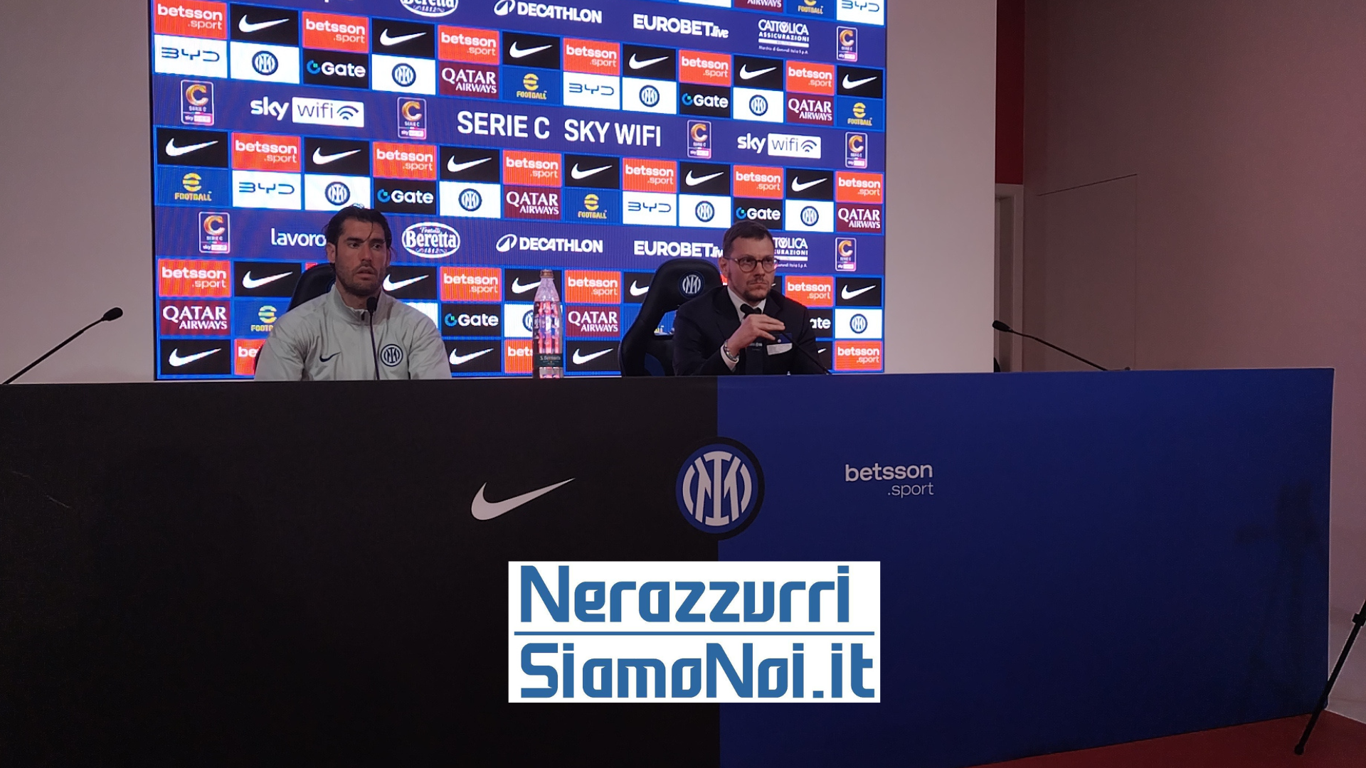 Riccardo Melgrati in conferenza stampa dopo Inter U23 Trento (8 aprile 2026) Riccardo Melgrati in conferenza stampa dopo Inter U23 Trento (8 aprile 2026)