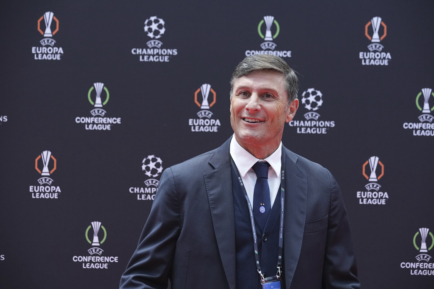 Il vicepresidente dell'Inter Javier Zanetti ai sorteggi di Champions League Nerazzurrisiamonoi.it