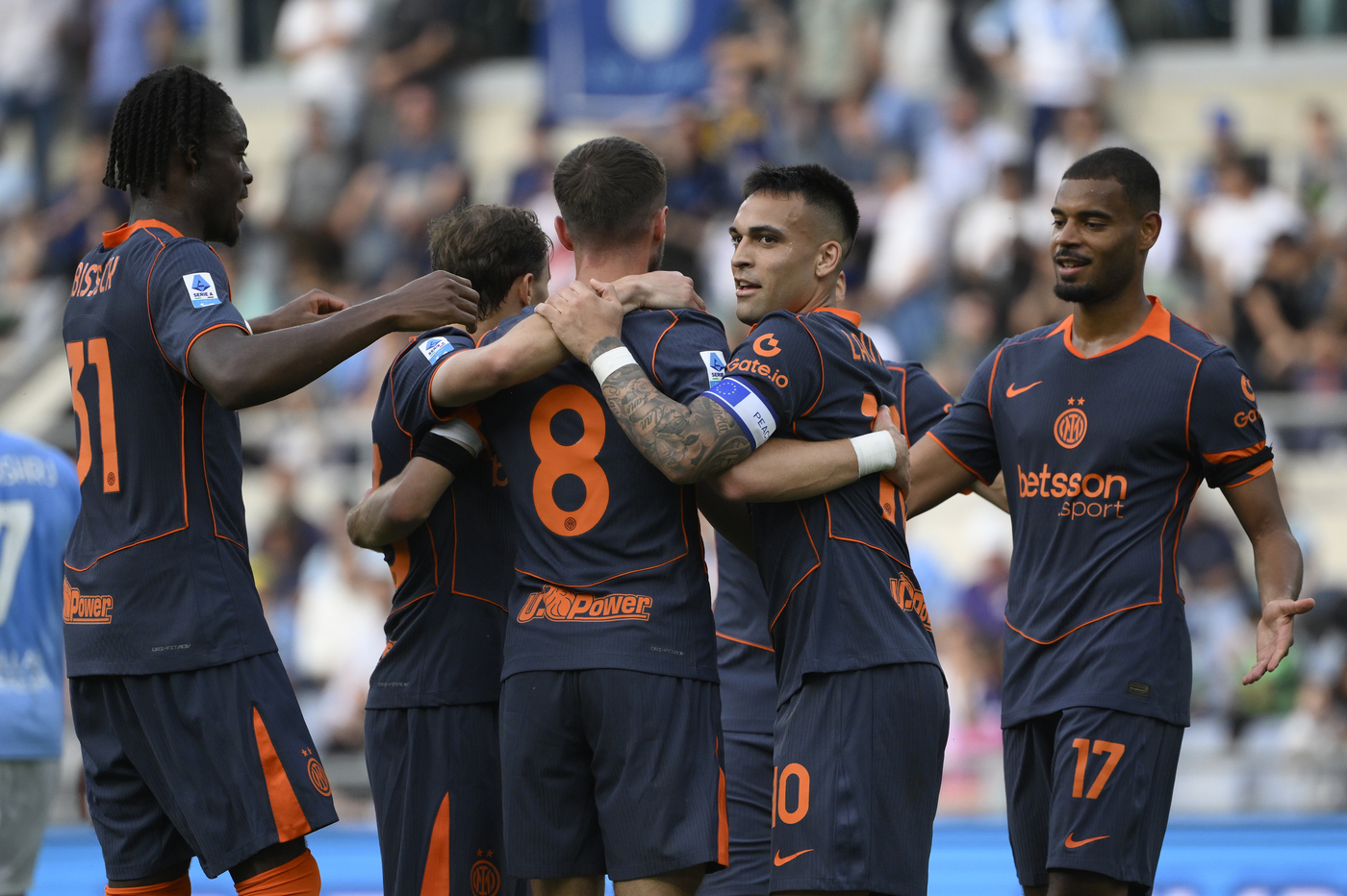 I giocatori dell'Inter esultano dopo un gol segnato alla Lazio Nerazzurrisiamonoi.it