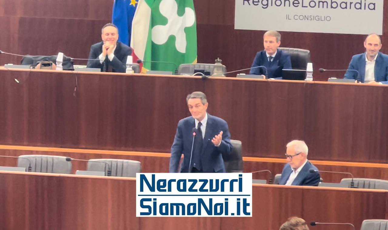 Attilio Fontana discorso premiazione squadre lombarde inter