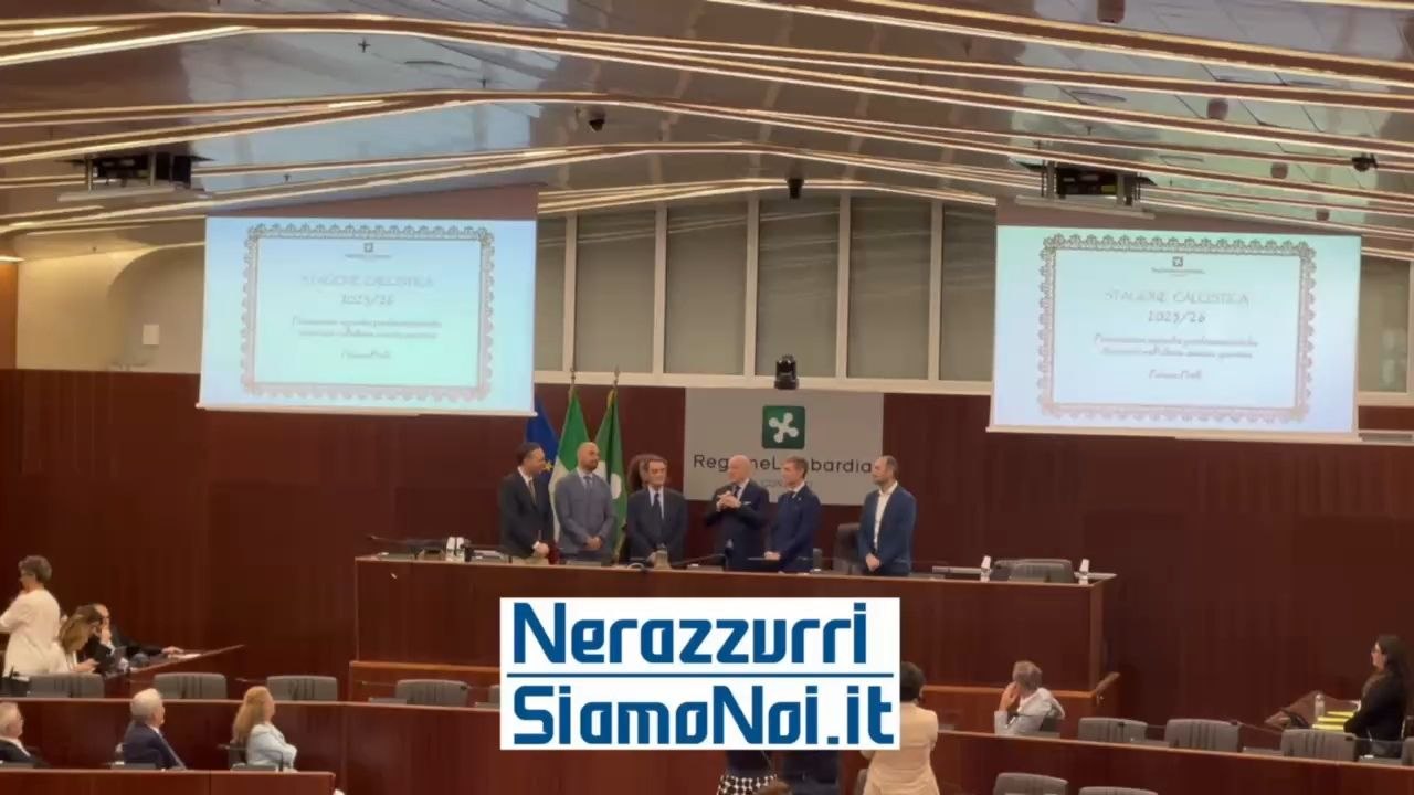 Giuseppe Marotta premiazione Lombardia Palazzo Pirelli Inter